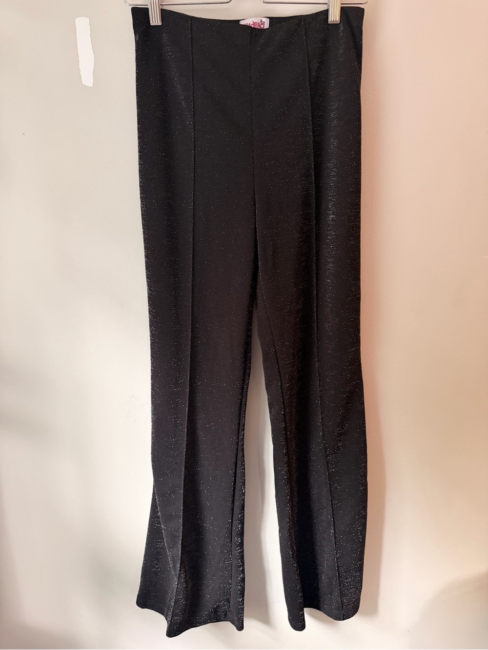 Sparkle Black Wide-Leg Pants